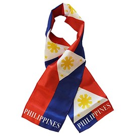 Trade Winds Philippines Country Lightweight Flag Printed Knitted Style Scarf 8"x60"