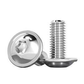 Drenky Rounded Head Screws with Flange Pack of 20 M6 x 20 mm Screws Torx ISO 7380-2 Screws Flange Screws Rustproof Stainless Steel A2 V2A Machine Screws Thread Screws Full Thread