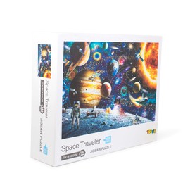 Toynk Space Traveler Space Puzzle 1000 Piece Jigsaw Puzzle | Fun Solar System Puzzle Games for Adults | Galaxy & Outer Space Astronaut Puzzles for Adults | Measures 27.5 x 20 Inches