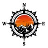 Mountain Compass Decals – Waterproof Vinyl Sticker 2-Pack for Car