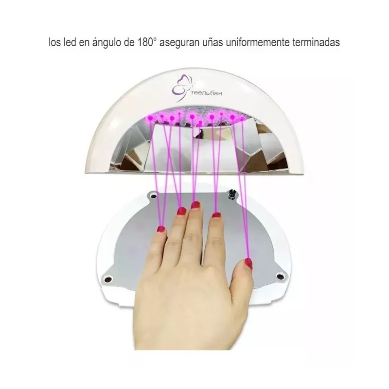 Tec.Bean Lampara Secador Uñas Manicura Esmalte Led Uv Curado Rapido