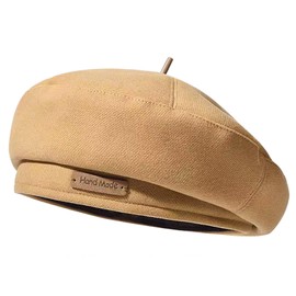 MESU Beret Hat Women Newsboy Hat Classic Winter Beret Painter's Hat Khaki