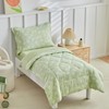 DuShow Floral Toddler Bedding Set,4 Pieces Toddler Crib Bed Sheet