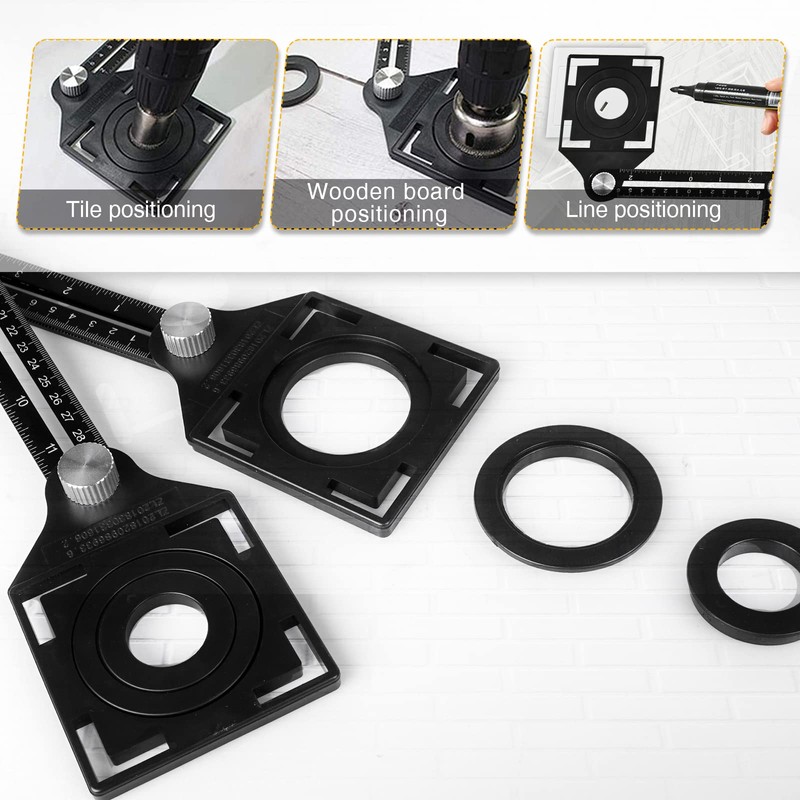Aweohtle Angle Template, Tile Tool Template Tool Multi Protractor 12