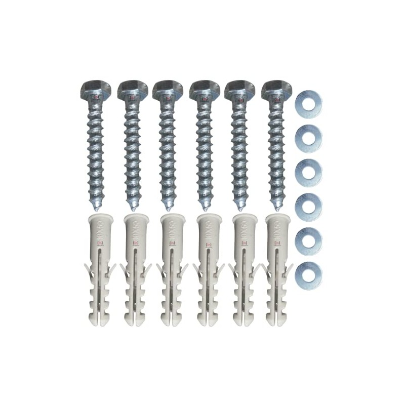 Inbrackets Value M8 x 50mm Masonry Brick Wall Fixing Screw