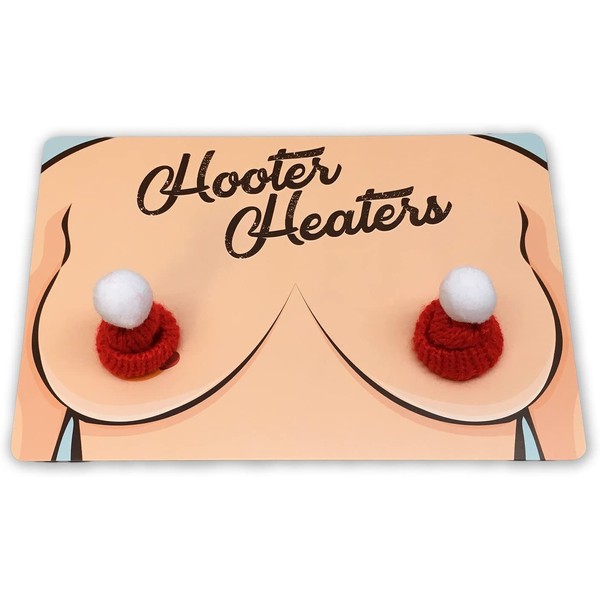 Gears Out Hooter Heaters - Chest Warmers for Women - Funny Gag Gift for Ladies - It's a Hat for Your Hooters