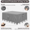 PureFit Patio Furniture Covers, Outdoor Table Furniture Cover Waterproof Rectangle,