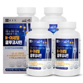 Jongkundang 종근당 N-아세틸글루코사민 90정 4병(12개월분) Jongkundang N-Acetylglucosamine 90 Tablets 4 Bottles (12 Months Supply)