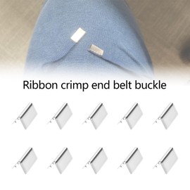 ECSiNG - 30 unidades de 11 x 20 mm, puntas de engarzado, terminales de latón, hebilla de engarzado, cierre de abrazadera, punta de extremo de hebilla para cinturón, cinta de encaje, sombrero