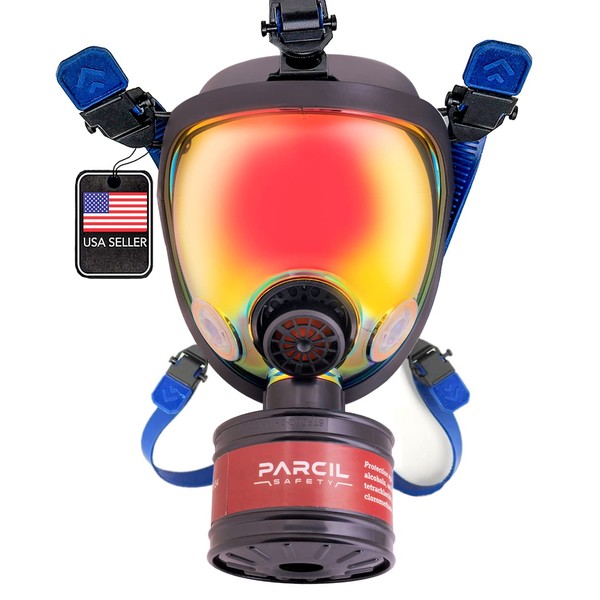 ST-100X Inferno Red Mirrored Survival & Tactical Full Face Respirator