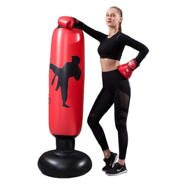 Freestanding Boxing Target Bag, 160 cm Inflatable Punch Bag, Inflatable