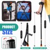 Geiserailie 2 Pcs Forearm Crutches for Adults, Folding Forearm Crutches