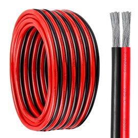 10 Gauge Wire 2 Conductor Tinned Copper Cable, Flexible 10 AWG Marine Wire for Solar Panel, LED Strip, Boat, Automotive, Trailer and Speaker (10 Gauge 100FT)