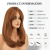 FESHFEN Wigs with Bangs for Women, Synthetic Natural Looking Long