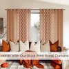 72 Inch Curtains,Sheer Semi Light Filtering Linen Terracotta Rust Boho