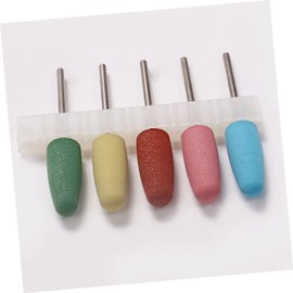 Mikinona 2sets Manicure Salon Supplies Set of Nail Drill Bits Nail Art Rubber Bits for Multi-function Use 5pcs*2