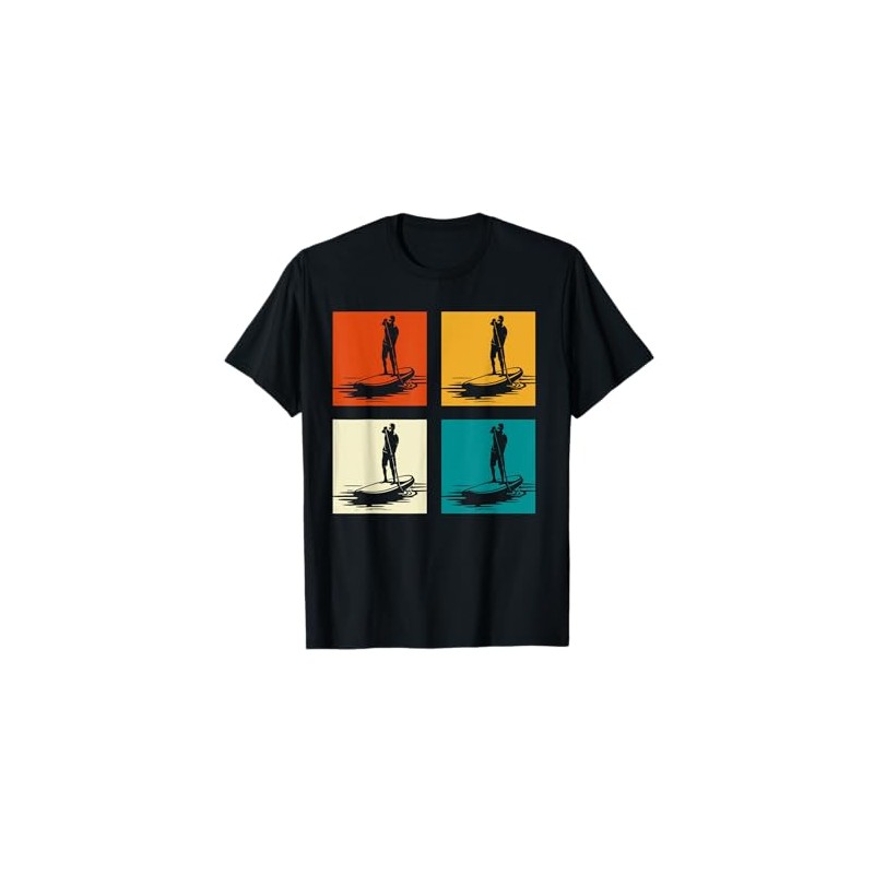 Stand Up SUP Pagaiare In SUP Pop Art Paddleboarder Maglietta