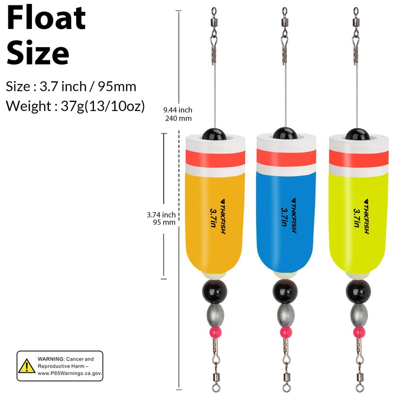 THKFISH Floats Fishing Float Fishing Floats Set Steel Leader Pike