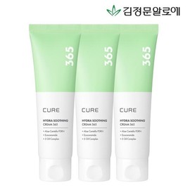 Kim Jung Moon Aloe [김정문알로에] 큐어 알로에시카PDRN 하이드라 수딩크림 365 80ml 3개 Kim Jung Moon Aloé Cure Aloésica PDRN Hydra Soothing Cream 365 80ml 3 Pieces [Single item]