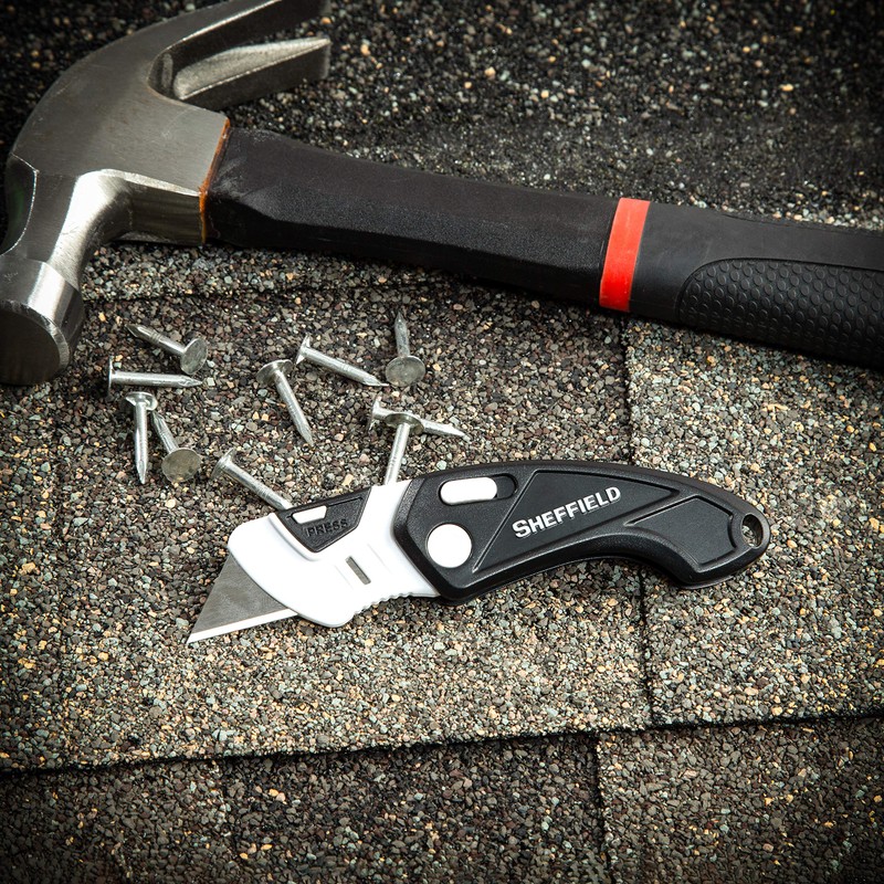 Sheffield 1282 Gadget Folding Lock Back Utility Knife, Compact Box