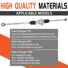 HDRP-1-34-002 RackBoss Heavy Duty Rack And Pinion Compatible With Polaris Ranger XP 570/900 PRO-FIT Cab/Crew (2013-2019)