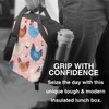 Gelasgo Rooster Insulated Lunch Bag Thermal Reusable Lunch Tote with