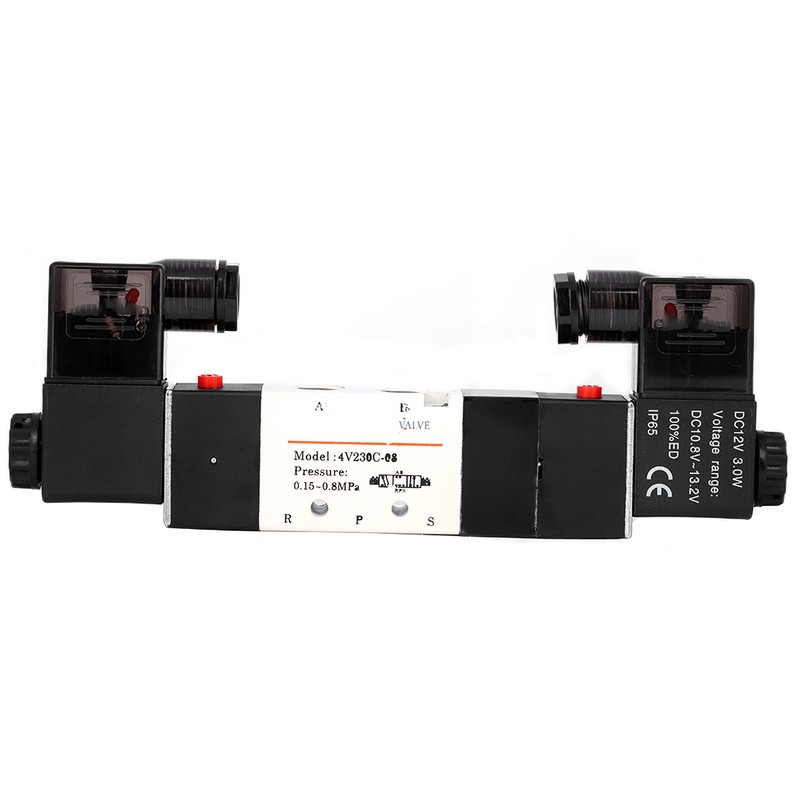 DC 12V BSP 1/4 Normally Closed 3 Position 5 Way