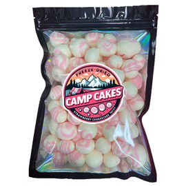 Crazy Nate’s Camp Cakes - Strawberry Cheesecake Taffy, Freeze-Dried Snack, Berry Cheesecake Adventure, Crunchy and Won’t Melt (1 BAG, Strawberry Cheesecake)