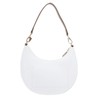 Valentino Alexia Women's Hobo Shoulder Bag Black Faux Leather, Bianco/Cuoio