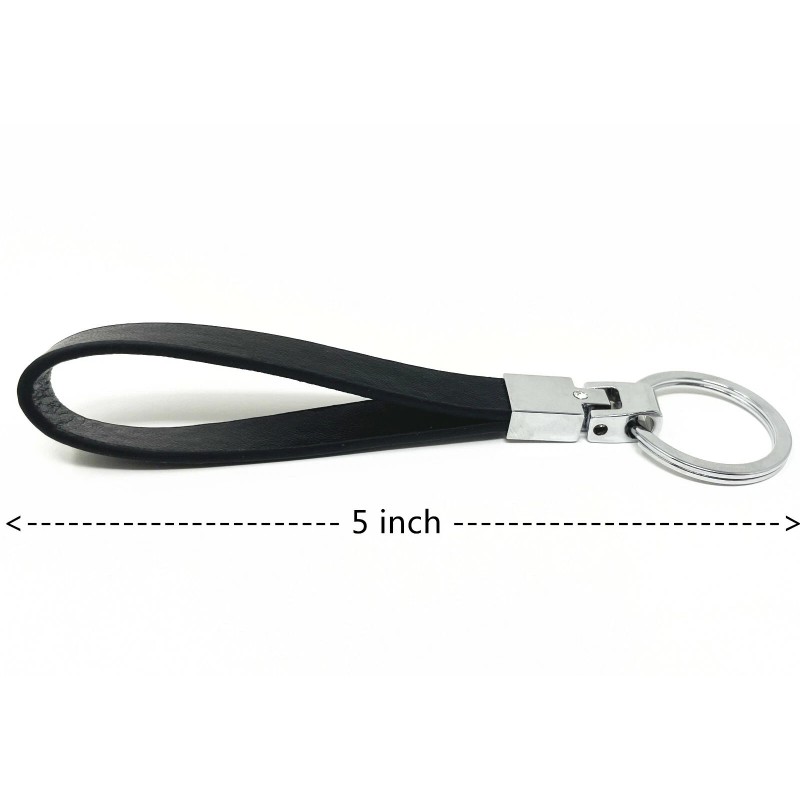 Doliphine wristlet Mini leather key fob keychain with key ring