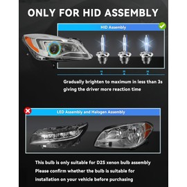 TOPLYGS D2S HID Xenon Headlight Bulbs, 8000K White Blue, 35W Replacement 85122 66240 66040 66240 Head Lights, 6800 Hours Long Lifespan, Pack of 2