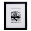 Egofine 8x10 Picture Frame - Made of Solid Wood for Table Top Display and Wall Mounting Photo Frame Black
