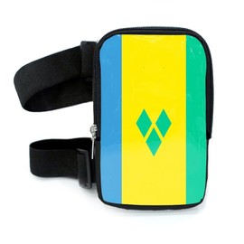 St Vincent Flag Thigh Bag | Leg Harness for Women | Outdoor Waist Pouch | Carnival Hiking Travel Fanny Pack with Adjustable Straps | St Vincent and Grenadines