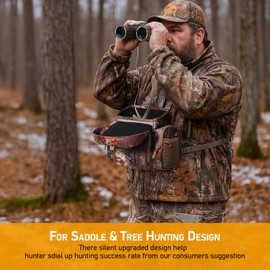 NEW VIEW CamoSltealth Binocular Harness Chest Pack, Silent Binocular and Rangefinder Harness with Rain Cover, Fit 10x50/56 Binoculars