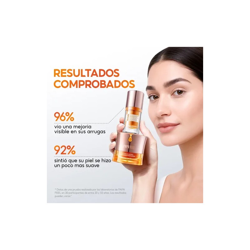 Kit Reafirmante Antiarrugas Papa Feel Retinol Face + Eye