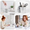 Tangseajiao Mini Galvanized Trash Can with Lid, Mini Wastebasket Small