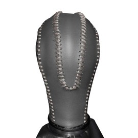 JI Loncky Black Genuine Leather Gear Shift Knob Cover for Infiniti FX35 FX37 FX50 /EX35 EX37 EX25 IPLG /G25 G35 G37 /QX56 QX80 QX70 QX50 /Q60 Q40 Automatic