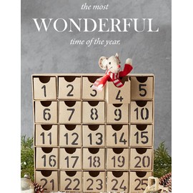 Unfinished Paper Mache Christmas Advent Countdown Box with 25 storage compartments by Factory Direct Craft The Ready to Finish Box Makes a Fun Project for All Ages!