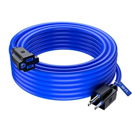 Maximm Extension Cord 50 Ft Blue Power Cords Indoor 16 Gauge Wire SJTW Heavy Duty ETL Listed (50Ft, Blue)