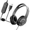 RETROGOO Call Center Headset Stereo Headphones with Noise Cancelling Microphone