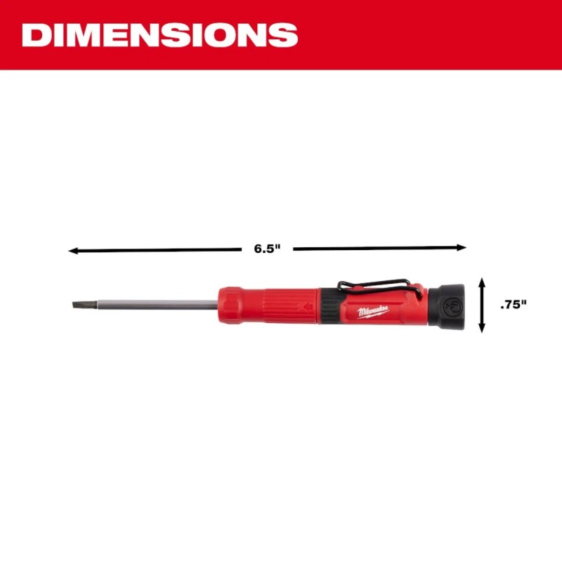 Milwaukee 48-22-2932 4-In-1 Pocket Multi-Bit Screwdriver Precision Tool