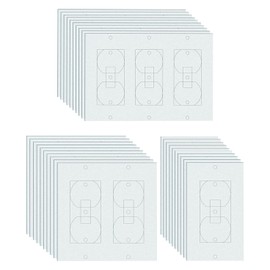 30 Pcs Wall Insulation Gasket White Outlet Insulation Foam Rectangle Wall Plate Outlet Sealers Energy Saving for Electrical Outlet Plates Switch Covers Replacement Weatherproof Gasket Sealer (30)