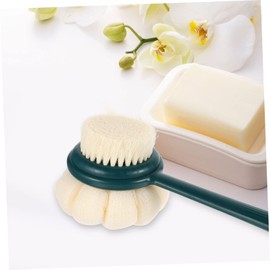 COLLBATH Dual-sided Soft Bristle Bath Brush with Handle Back Scrubber for Showering Cleaning