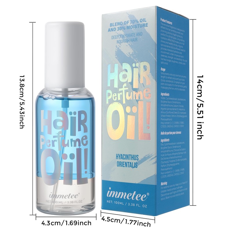 Hair Perfume Oil, Floral Hair Perfume Spray, Long-lasting Fragrance. 100ml