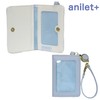 Pass Case with Reel for Girls Folding Ribbon Checkered School