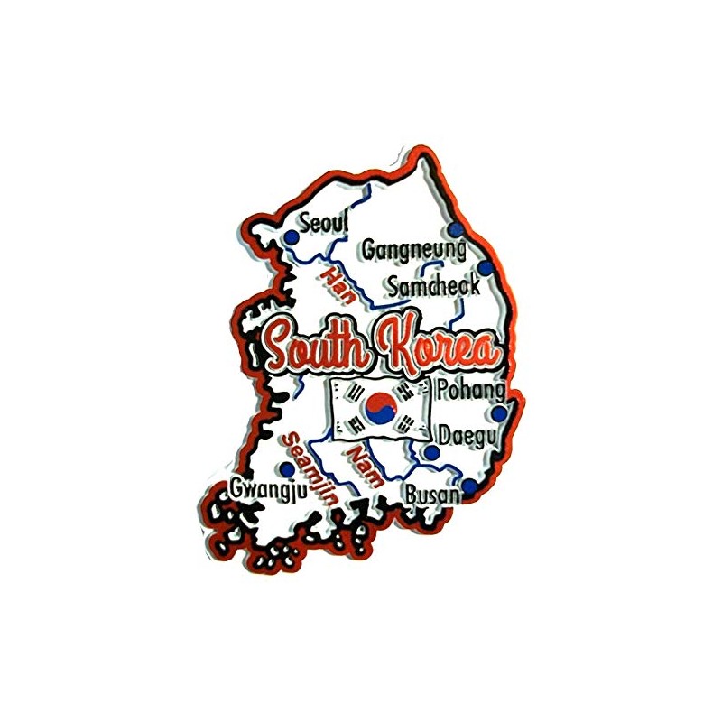 South Korea Map Fridge Magnet