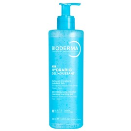 Bioderma - Hydrabio - Gel espumoso - Limpieza 3 en 1, desmaquillante e hidratante - Limpiador facial para pieles deshidratadas, 13.5 Fl.Oz
