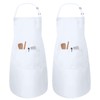 Auronna Pack Of 2 Kitchen Aprons (White, 2 Pack)