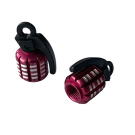 MotorToGo 2X Red Tire Valve Stem Caps Compatible for Hyundai Genesis Coupe