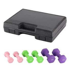 PVC Coated Dumbbell Set, Hexagon Weights Dumbbells Set with Box, Packed In Pairs, Anti-Slip, Multiple Weight Options, Workout Equipment for Home Gym